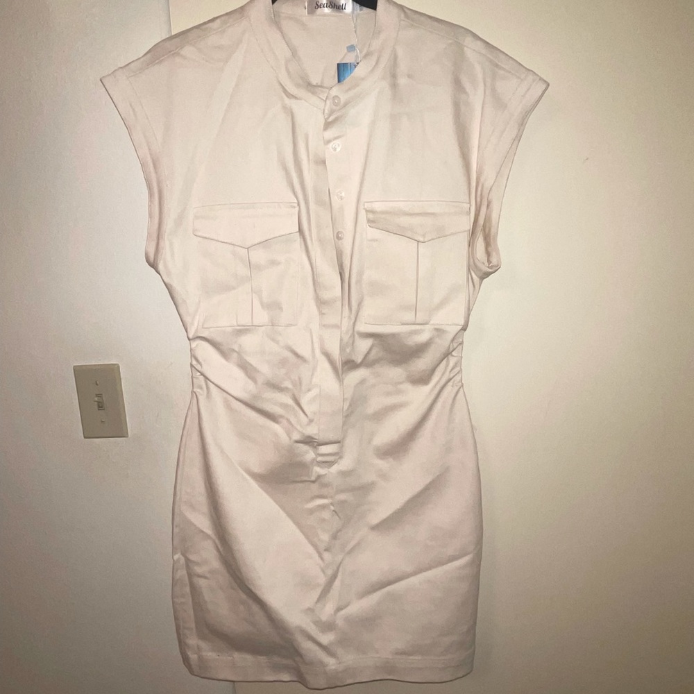 White Denim Mini Dress